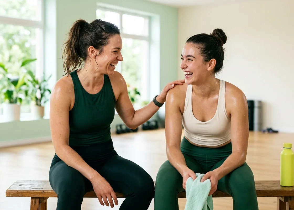 Members training together at a gym